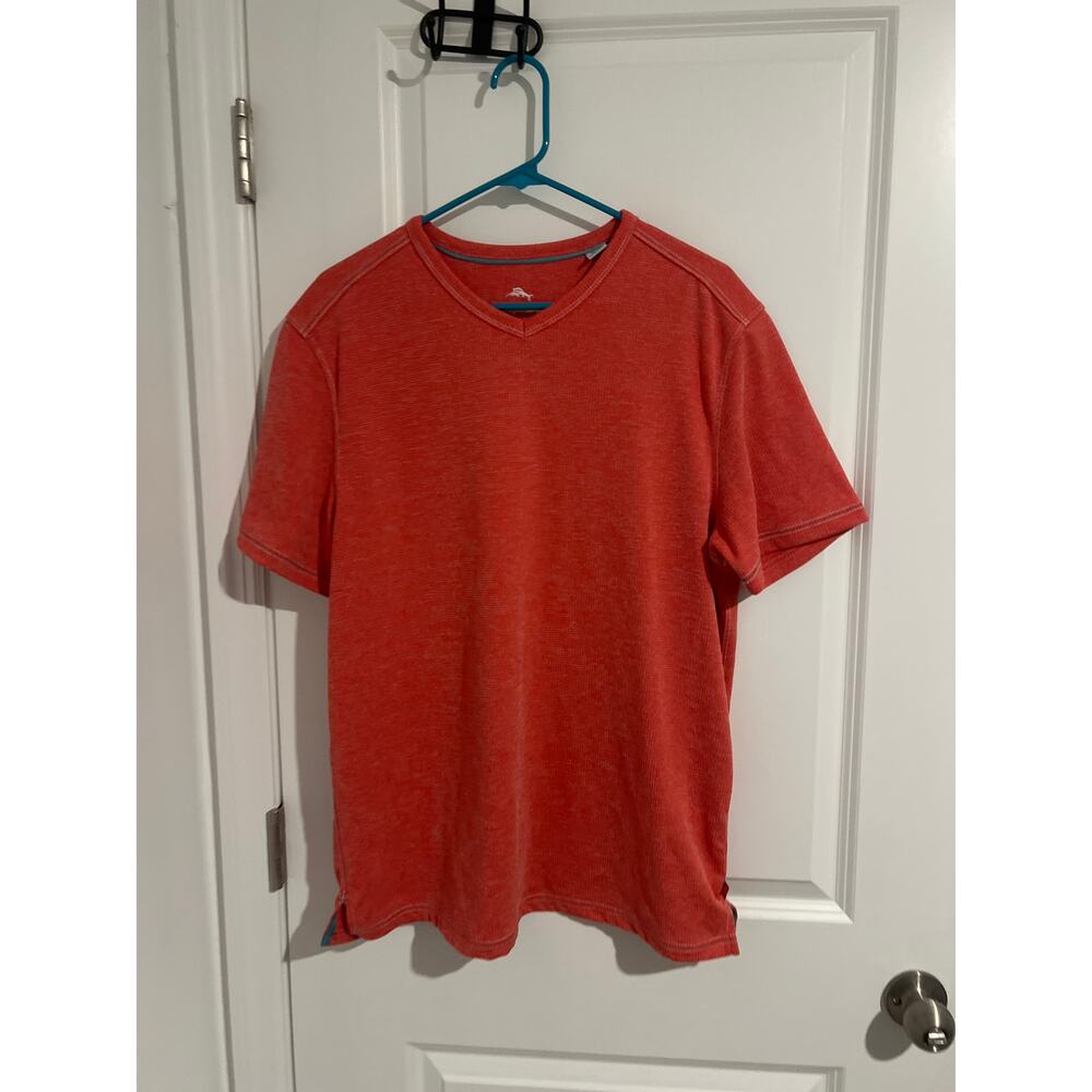 Tommy Bahama Red/Orange V-Neck T-Shirt – Size Medium